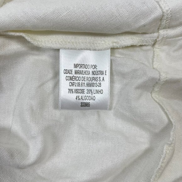 NWOT Farm Rio Linen Blend White Sleeveless Mini Dress Size XL - Picture 10 of 12